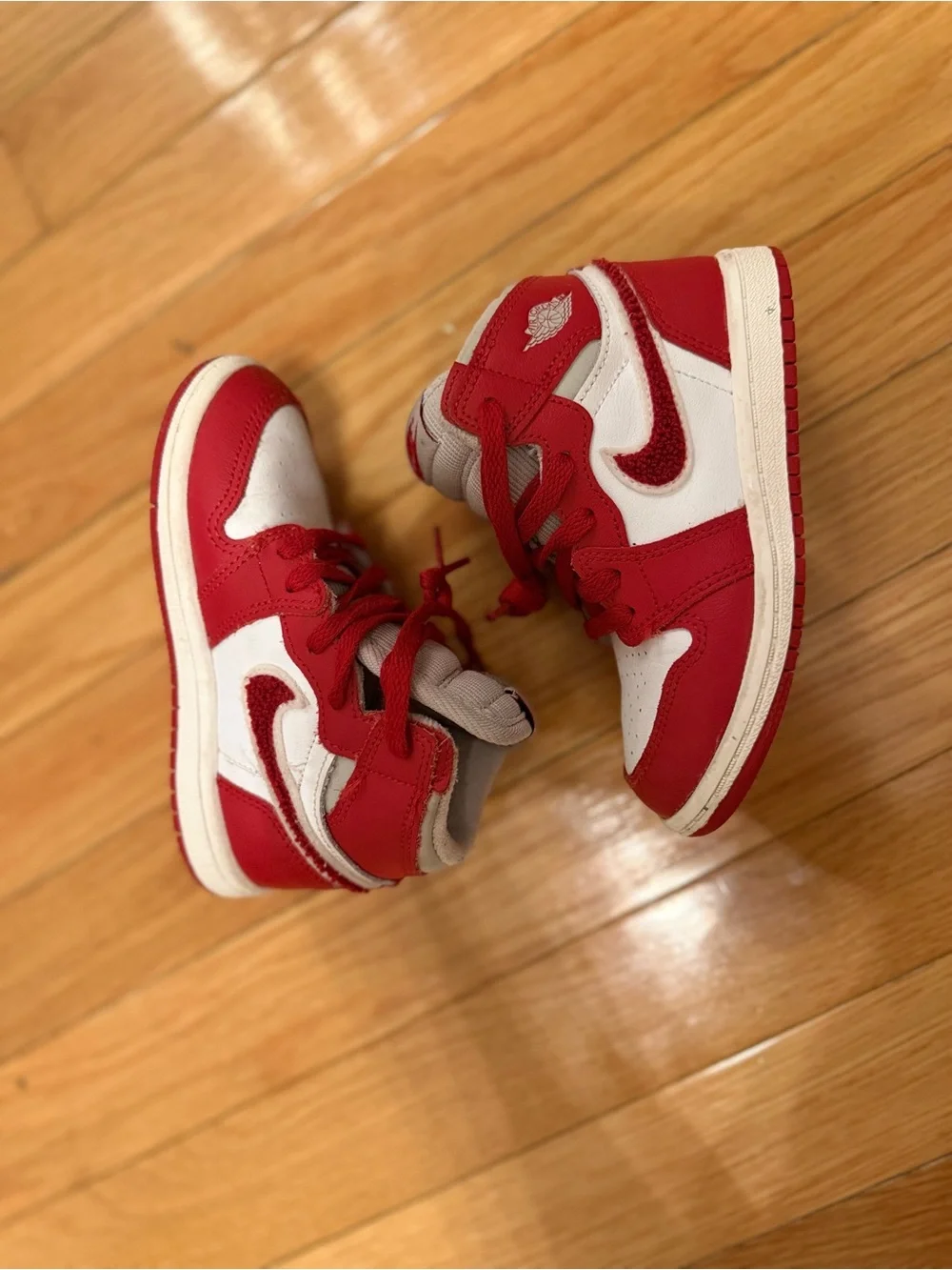 Nike Jordan High-Top Sneakers in Red and White